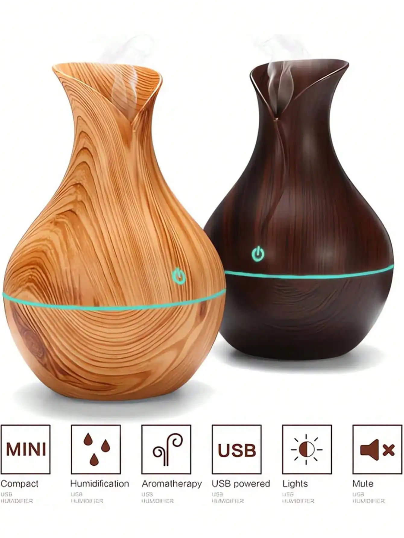 200ml Essential Oil Diffuser Air Humidifier USB Mist Maker Mini Humidificador with Colorful Light for home car Water Sprayer 1