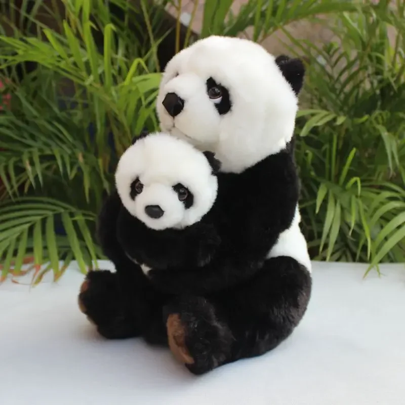 Panda High Fidelity Anime Cute Plushie Giant Panda Plush Toys Lifelike Animals Simulation Stuffed Doll Kawai Toy Gifts For Kids 3