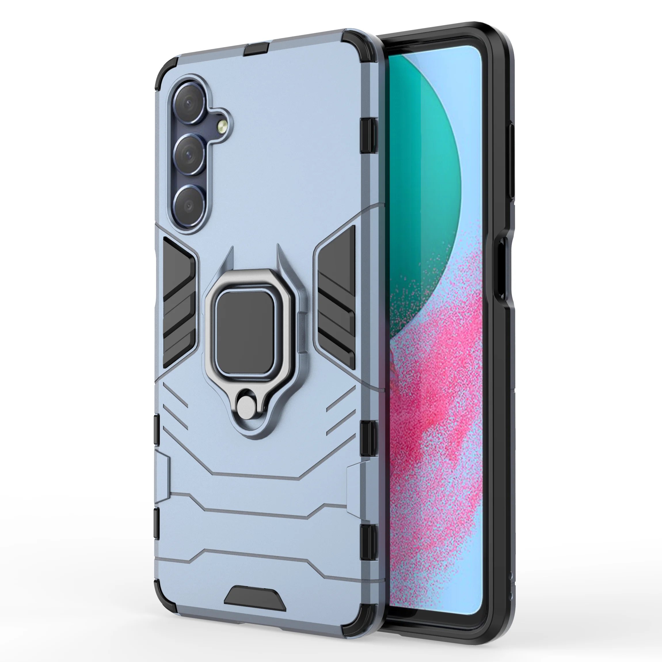 Shockproof Phone Case with Ring Stand and Enhanced Protection