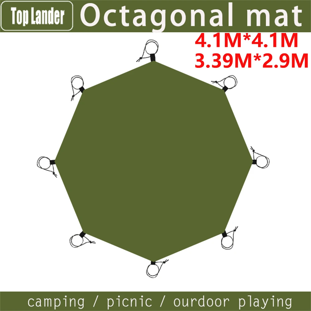 

Outdoor Large Camping Mat Hexagon Octagon Waterproof Ground Sheet Footprint Picnic Mat Big Tarp Awning Shade Beach Travel Mat