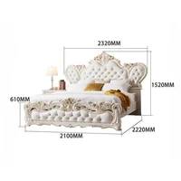 Lit de chambre nordique de luxe avec plateforme, style français, 180x200cm, pour filles princesse, accessoires de maison pour chambre à coucher 6