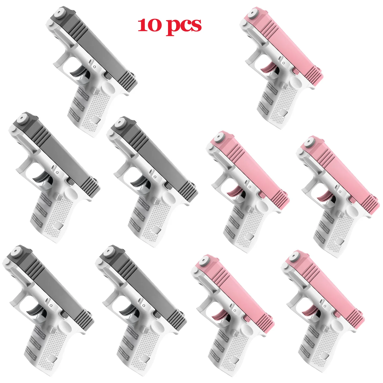 GOWKE 10PCS New Water Gun NON Electric  Pistol Shooting Toy Full Automatic Summer Beach Toy For Kids Children Boys Girls Adults 6