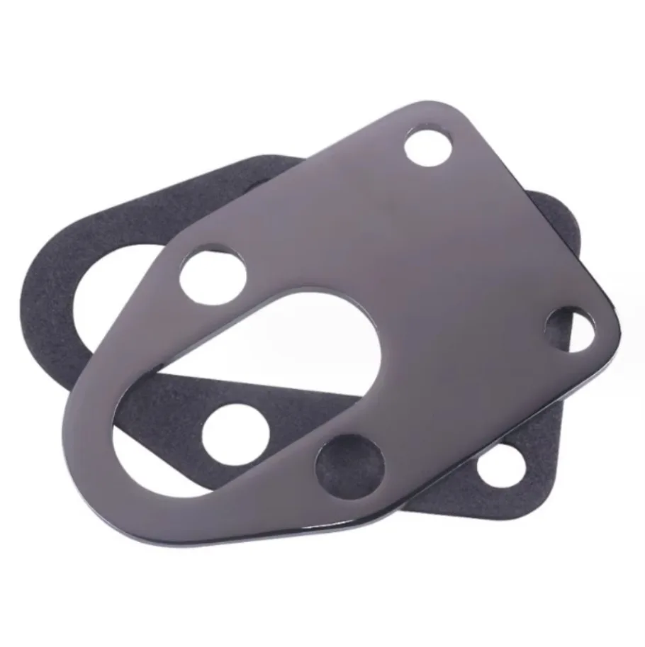 SBC Black Fuel Pump Block Off Plate with Gasket 283 327 350 383 400 SB Fit for Chevy Accessories 1SET