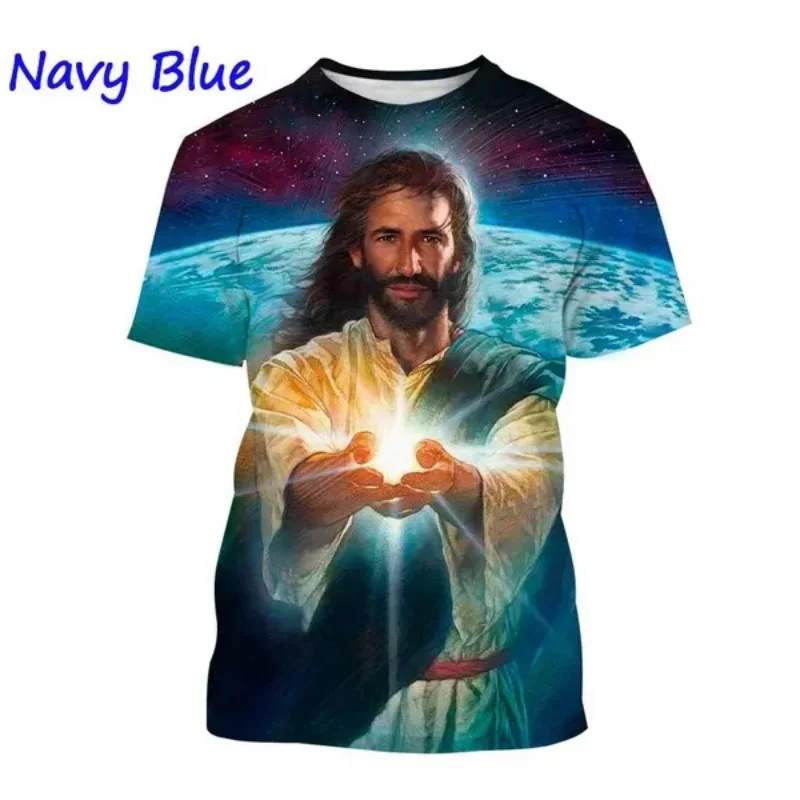 

Детская футболка с изображением Иисуса, с коротким рукавом