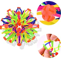 Colorful retractable ball kid magic Indoor outdoor flower ball throwing ball game parent-child interactive toy kid sensory toys 2