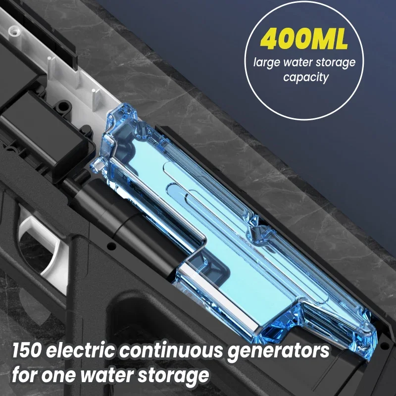 New Electric Water Gun Toy Fully Automatic Water Absorbing Powerful Spray Water Blaster Summer Outdoor Toys Children's gift 5