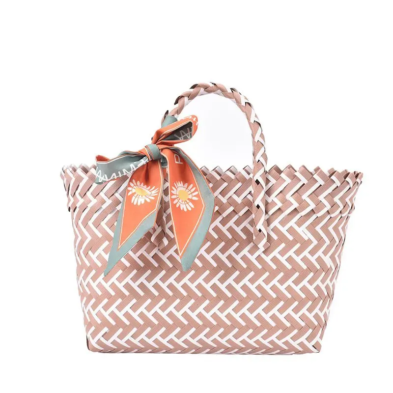 Fashionable High Capacity All-over Print Tote Bag With Silk Scarf