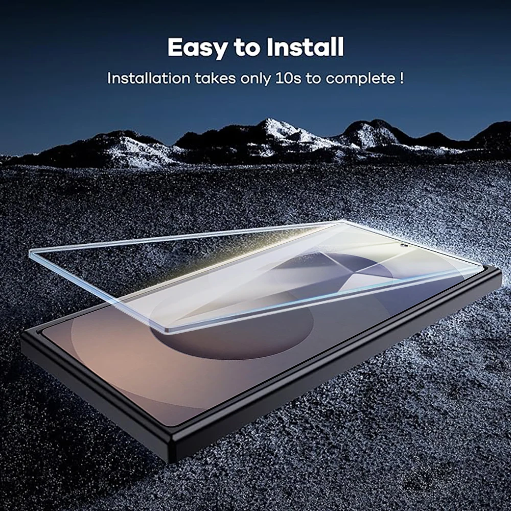5PCS Full Cover Tempered Glass Screen Protector with Fingerprint Unlock