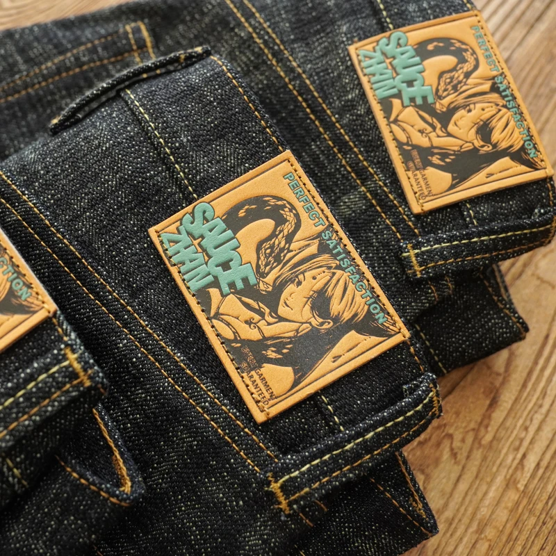 Sauce Zhan Mans Jeans Sanforized Selvedge Denim Jeans Limited EditionDouble-sided Dyeing 66 Fit 20 Oz 2