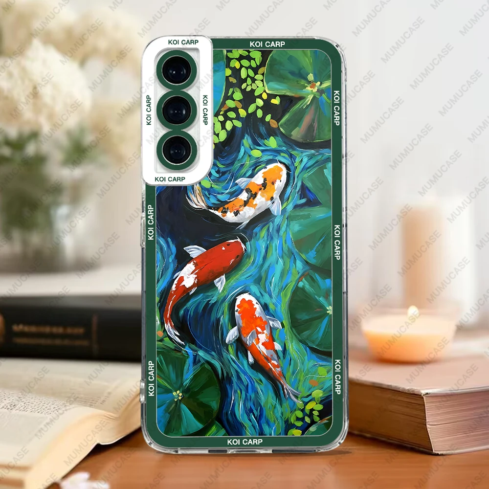 thumbnail image 1 of Case For Samsung Galaxy S24 S20 S21 FE S22 S23 Ultra A32 A33 A50 A52 A53 A73 A54 A14 Soft Cover Koi Carp, 1 of 5