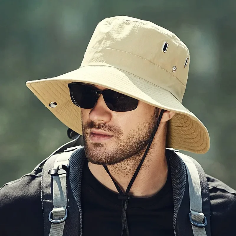 Men' Wide Brim Sun Hat - Waterproof UV