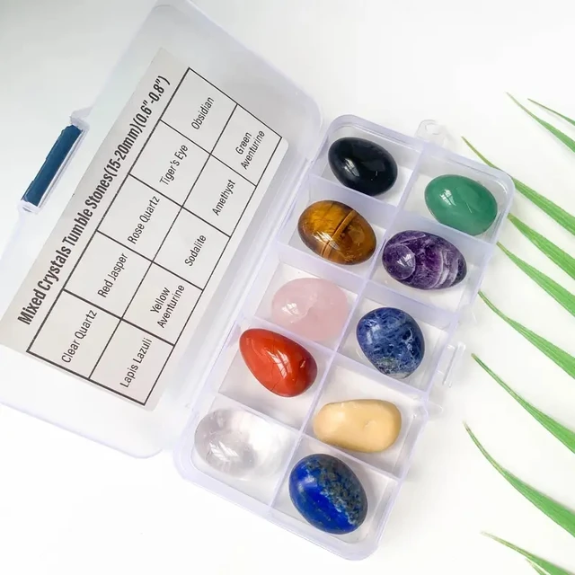 10pcs Pulse Chakra Stone Tumbled Crystal Spiritual Treatment Perfect Meditation Gift For Yoga And Energy Healing