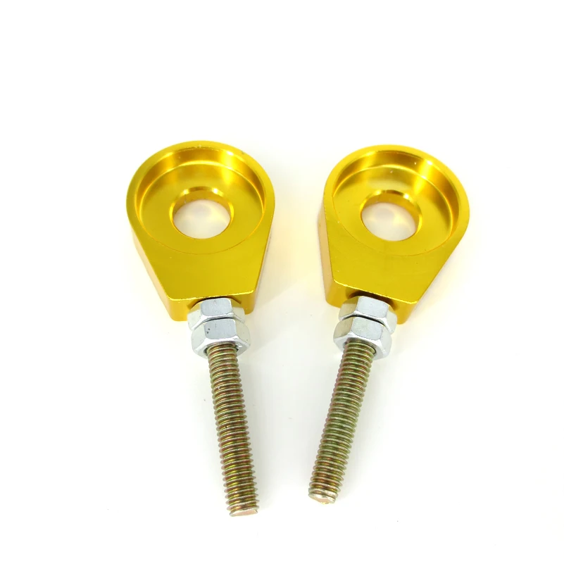110cc 125cc 140cc Aluminum Chain Tensioner Adjuster Dirt Bike Pit ATV Motorcycle Scooter 12mm or 15mm Rear Wheel axle hole