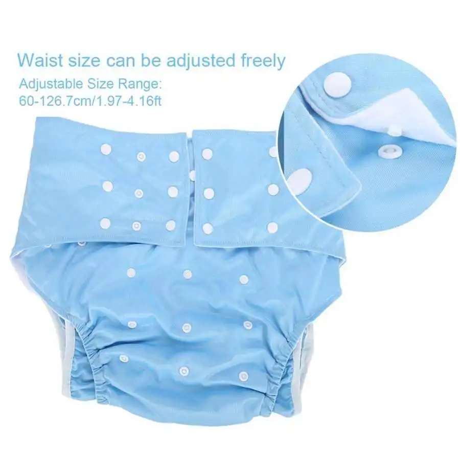 Washable Adult Pocket Nappy Cover Adjustable Reusable Diaper Adult Diaper Pants Old People Incontinence Pants Underwear 4