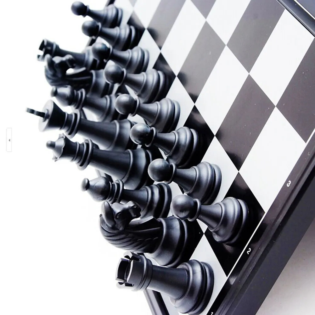 Folding Magnetic Chess 19.5*19.5cm Plastic Chessboard Game Foldable Chess Board Gift for Adult Kids Beginner