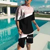 Stripe 2024 Summer Luxury Big Brand Stripe 3D Digital Printing Men's Suit Fashion Casual Wear Unisex Breathable Comfortable Men 4