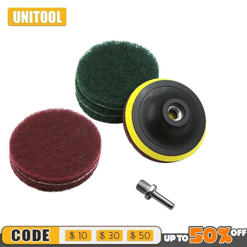 

3 Inch Self Adhesive Brushed Sheet Sanding Discs Pad Car Repair Polishing Sandpaper Abrasive Kits Polish Wheel Refurbish Buffing