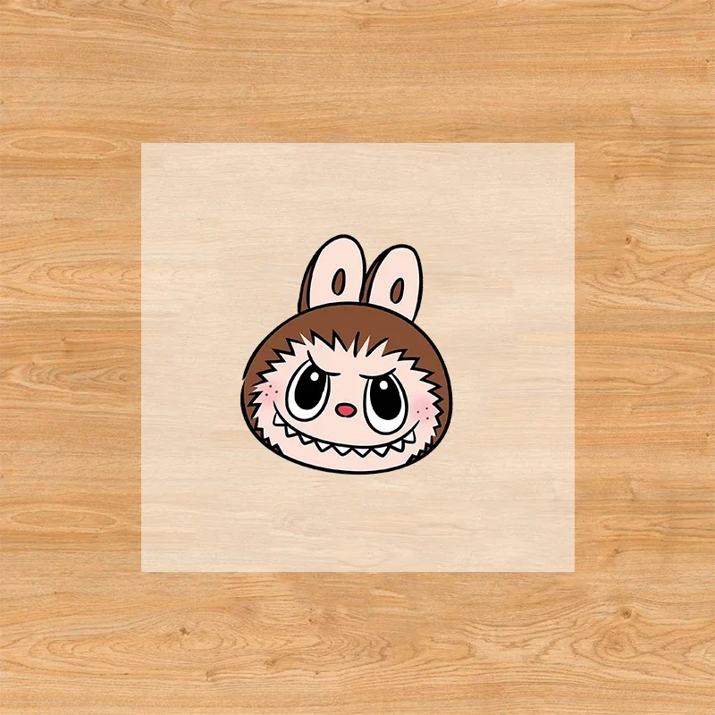 thumbnail image 1 of POP MART Labubu Iron on Sticker Cute Cartoon Heat Transfer Stickers Clothing Decals Kids Diy T-shirt Backpack Decoration Gifts, 1 of 5