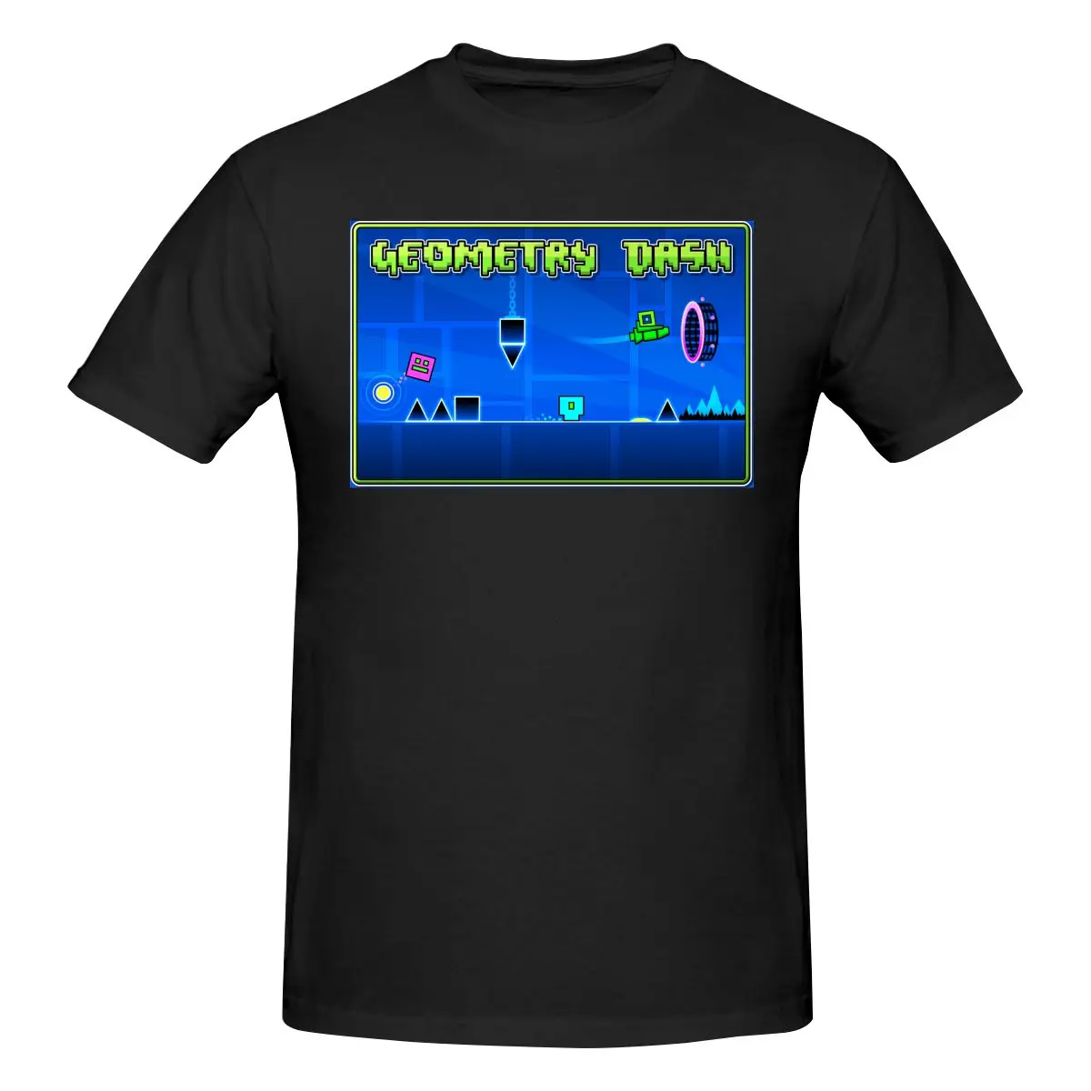 

Geometry Dash Men's Classic Unisex Cotton T-Shirt for Men & Women, Classic Tee