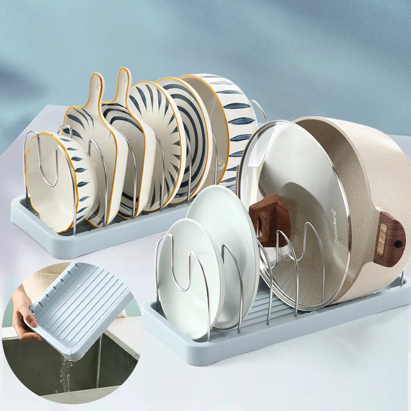 

Dish Drying Rack with Drainboard Drainer Kitchen Light Duty Countertop Utensil Organizer Storage for Home Black White