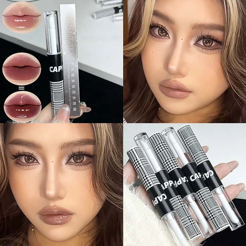 Water Light Lip Gloss Milk Coffee Jelly Lipstick Long Lasting Waterproof Matte Turn Mirror Lip Glaze Raincoat Mud Cosmetics