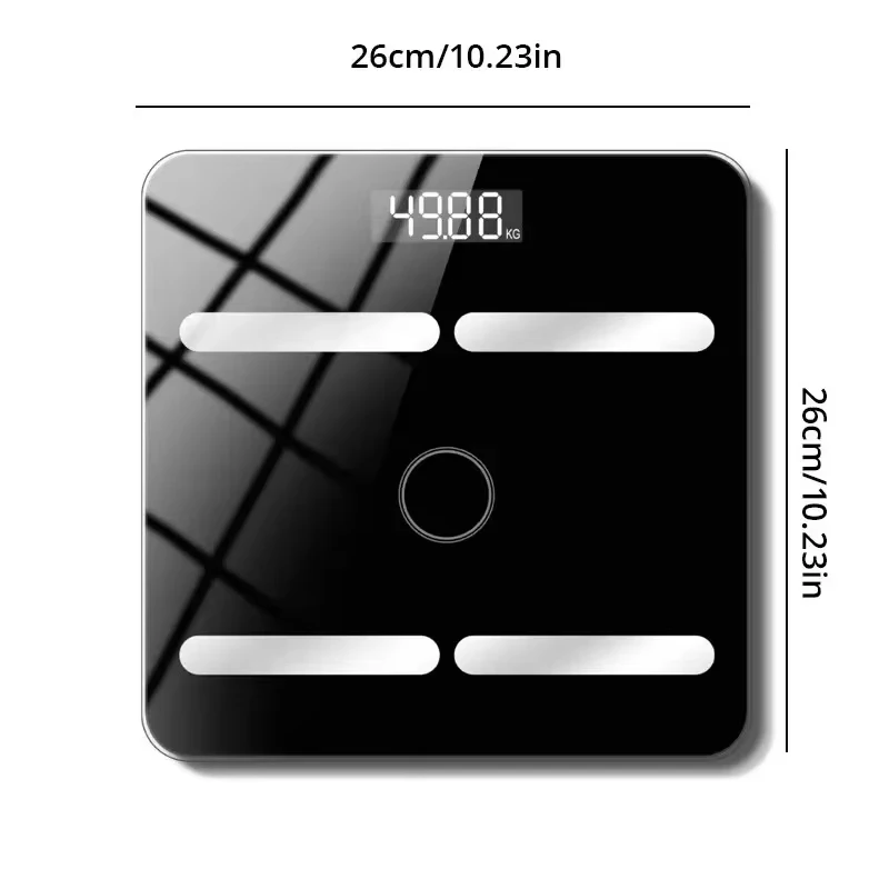 Loss Weighing Device LED Display Smart Body Weight USB Charging Precision Electronic Scale For Home Office Adult_voghion.com