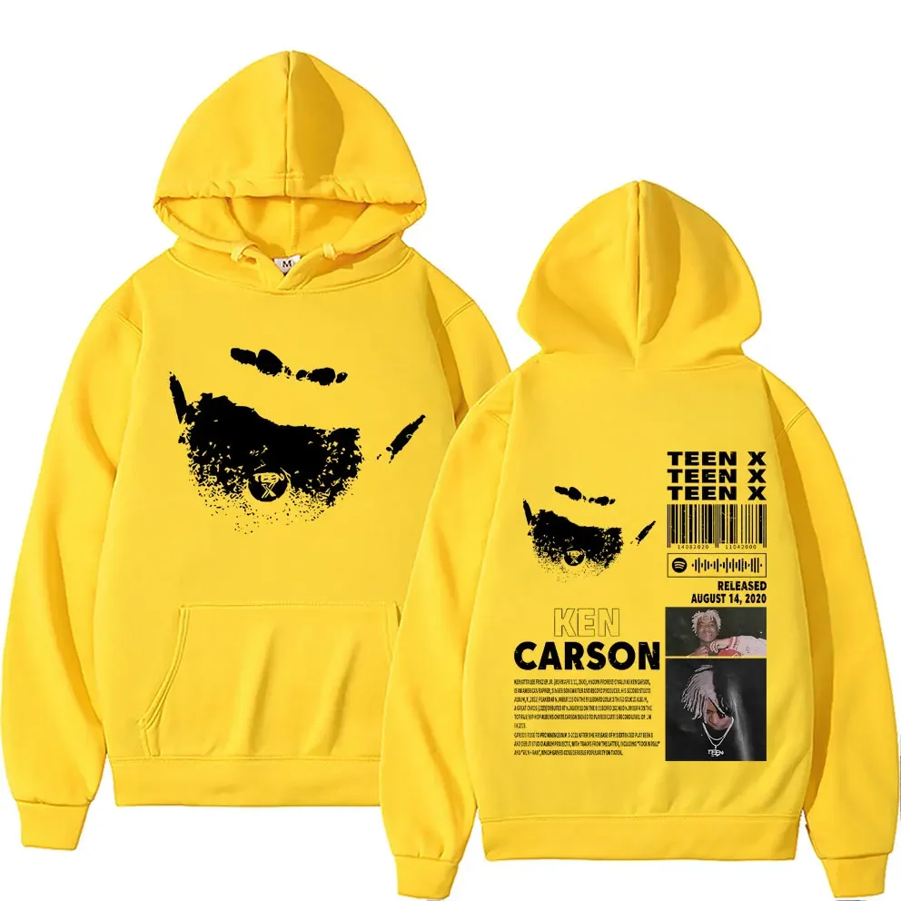 Rapper Ken Carson Teen X Music Album Double Sided Print Hoodie Rap