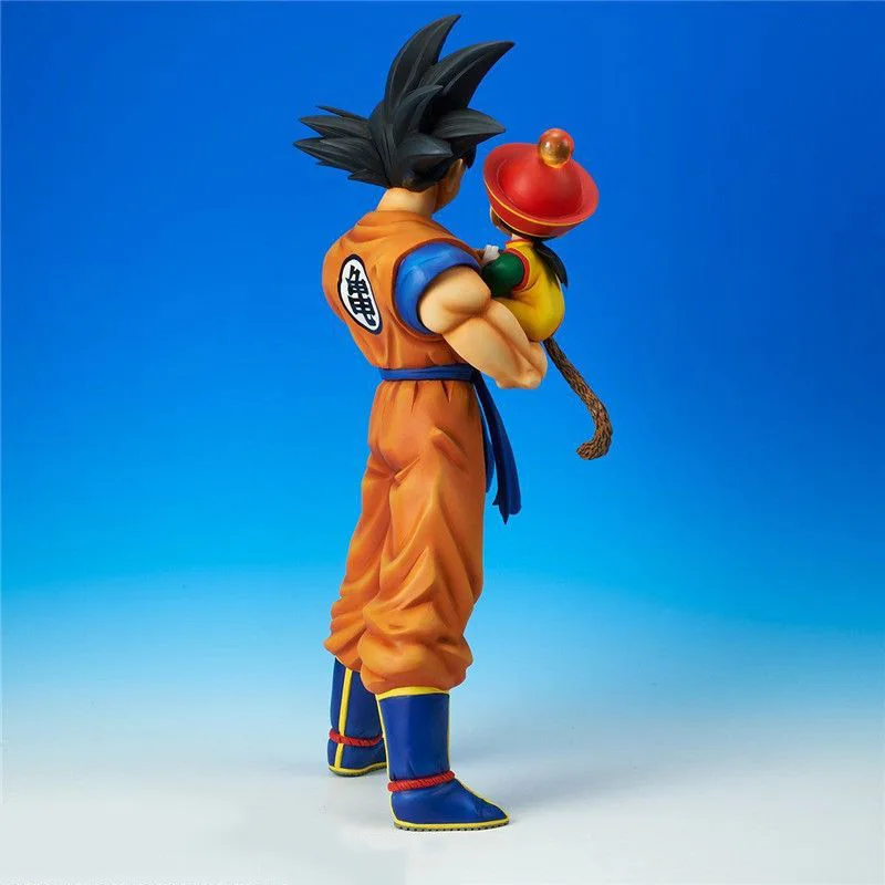 30cm Anime Goku Dragon Ball Figures GK Son Goku Son Gohan Father Holding  His Son Action Figures PVC Collection Model Statue Toys