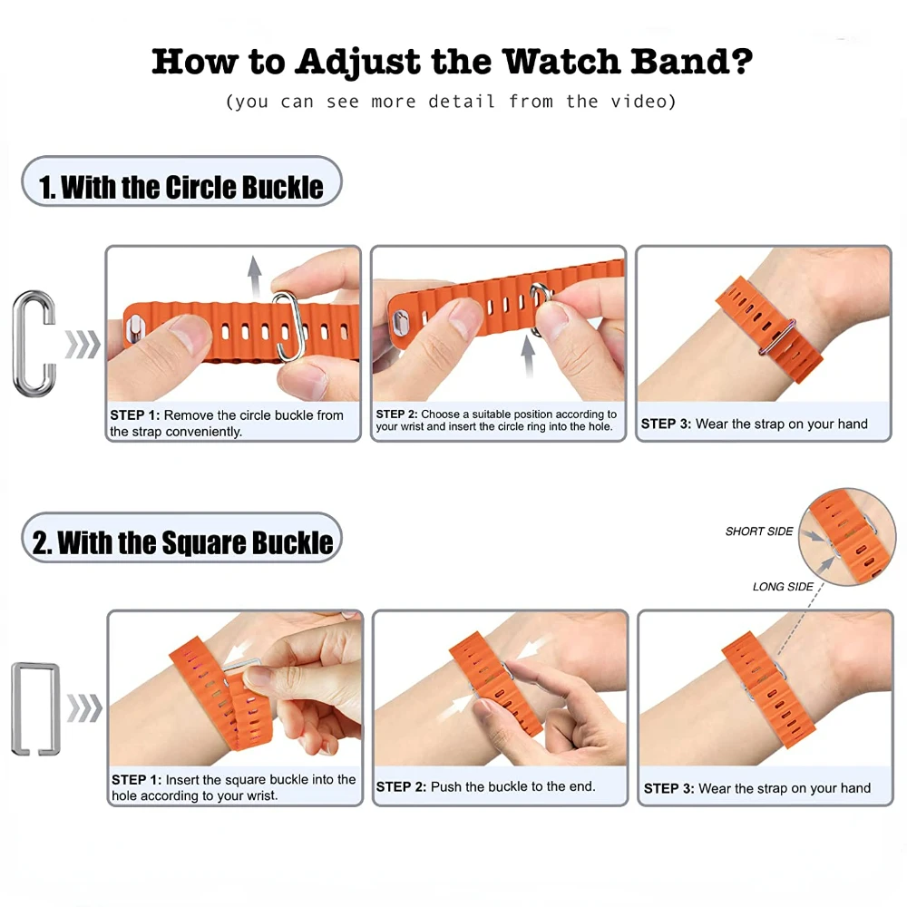 Breathable Silicone Strap for Smartwatch - Multiple Sizes