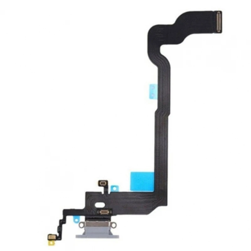 Flex Charging Compatibile Per Iphone X 10 Colore Grigio Argento Connettore Cavo Microfono # Apple Iphone X (Iphone 10, Iphone Ten, Iphone Edition, Iph