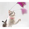 Cat Collar Interactive Toy Feather Teasing Cat Stick with Bell Cats Collar Toys Kitten Training Playing Teaser Wand Pet Supplies 4