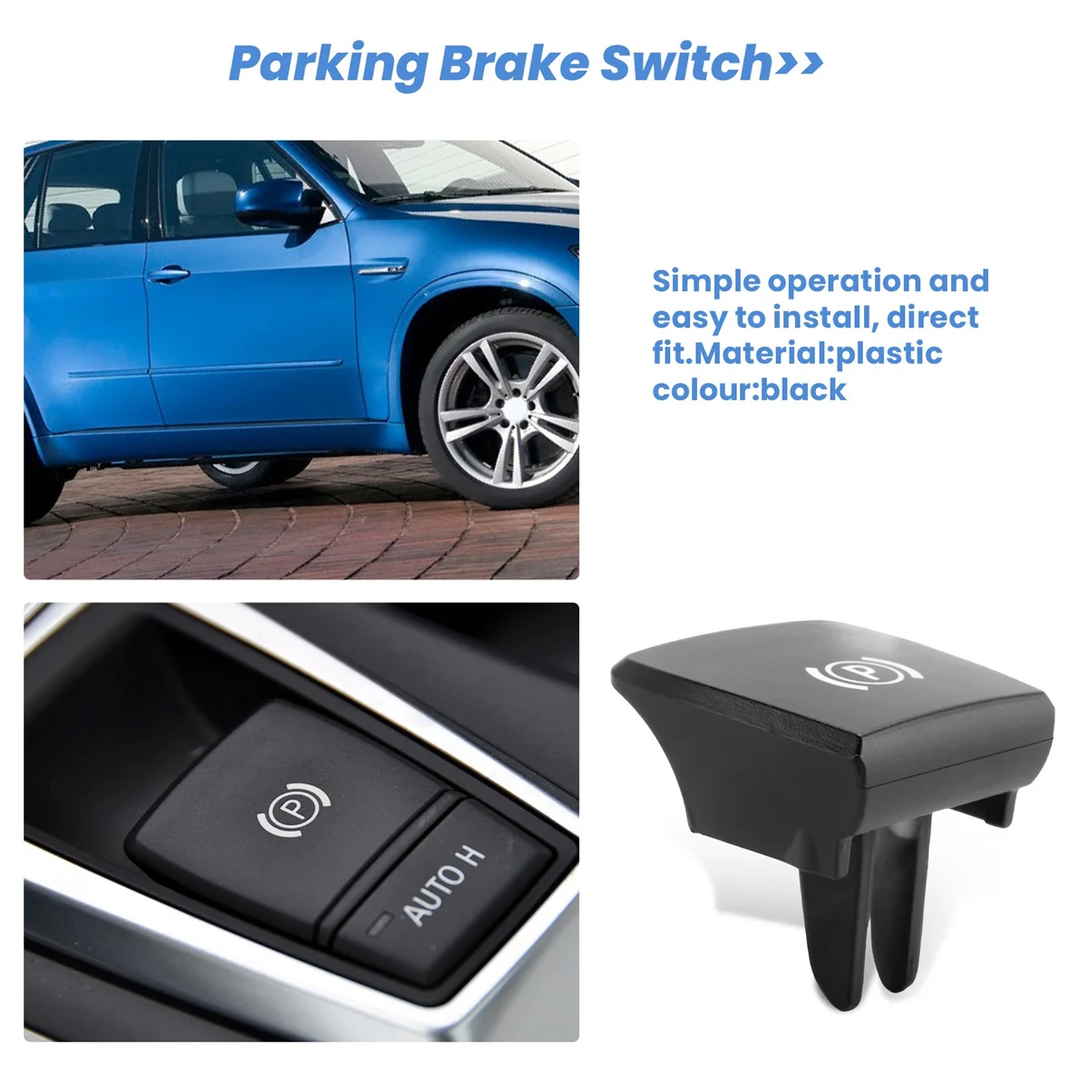 자동차 주차 브레이크 핸드 브레이크 P 단추 스위치 커버, BMW X5 E70 2006-2013 X6 E71 2008-2014
