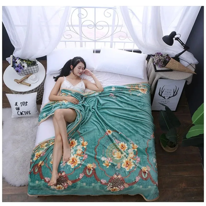 2024 Thickened Mink Blanket Double-sided Fleece Casual Blanket, Farley Fleece Pillowcase Sheet Blanket 4