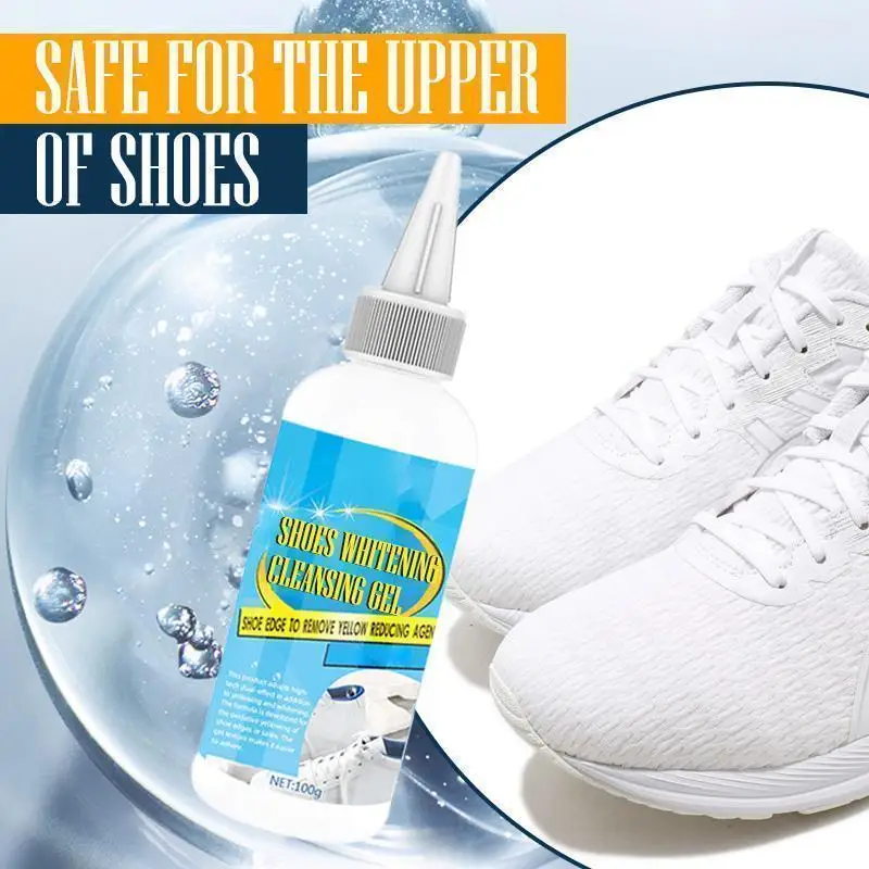 100G White Shoes Cleaner Shoes Whitening Cleansing Gel For Shoe Brush Shoe  Sneakers Shoes Cleaning With Making Tape - AliExpress