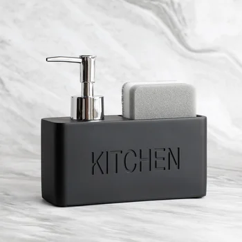 Accessori da cucina moderni Set dispenser di sapone Dispenser di sapone liquido per le mani con pompa per bottiglie Spazzole Conserva e conservare Spugne Lavapavimenti