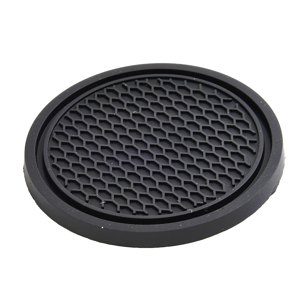 2pcs Cars Auto Cup Holder Anti Slip Mat Insert Coasters Pads Universal Truck Interior Accessories Auto Cup Holders Black