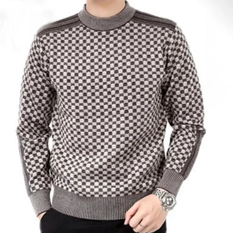 

Fashion O-Neck Knitted Spliced All-match Lattice Sweater Men's Clothing 2024 Autumn New Casual Pullovers Long Sleeve Korean Tops