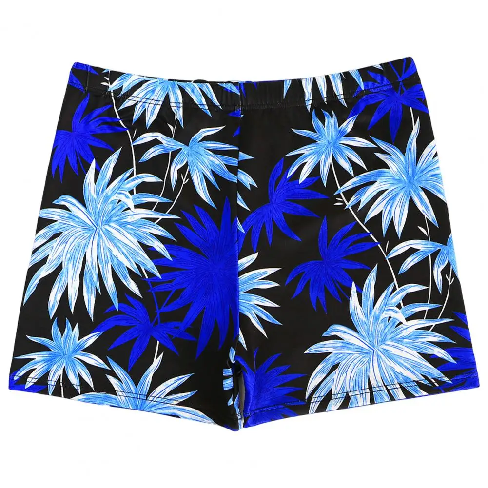 Beach Shorts Fashionable Anti Embarrassment Plus Size Men Digital Print Pattern Flat Corner Swimming Trunks for Holiday