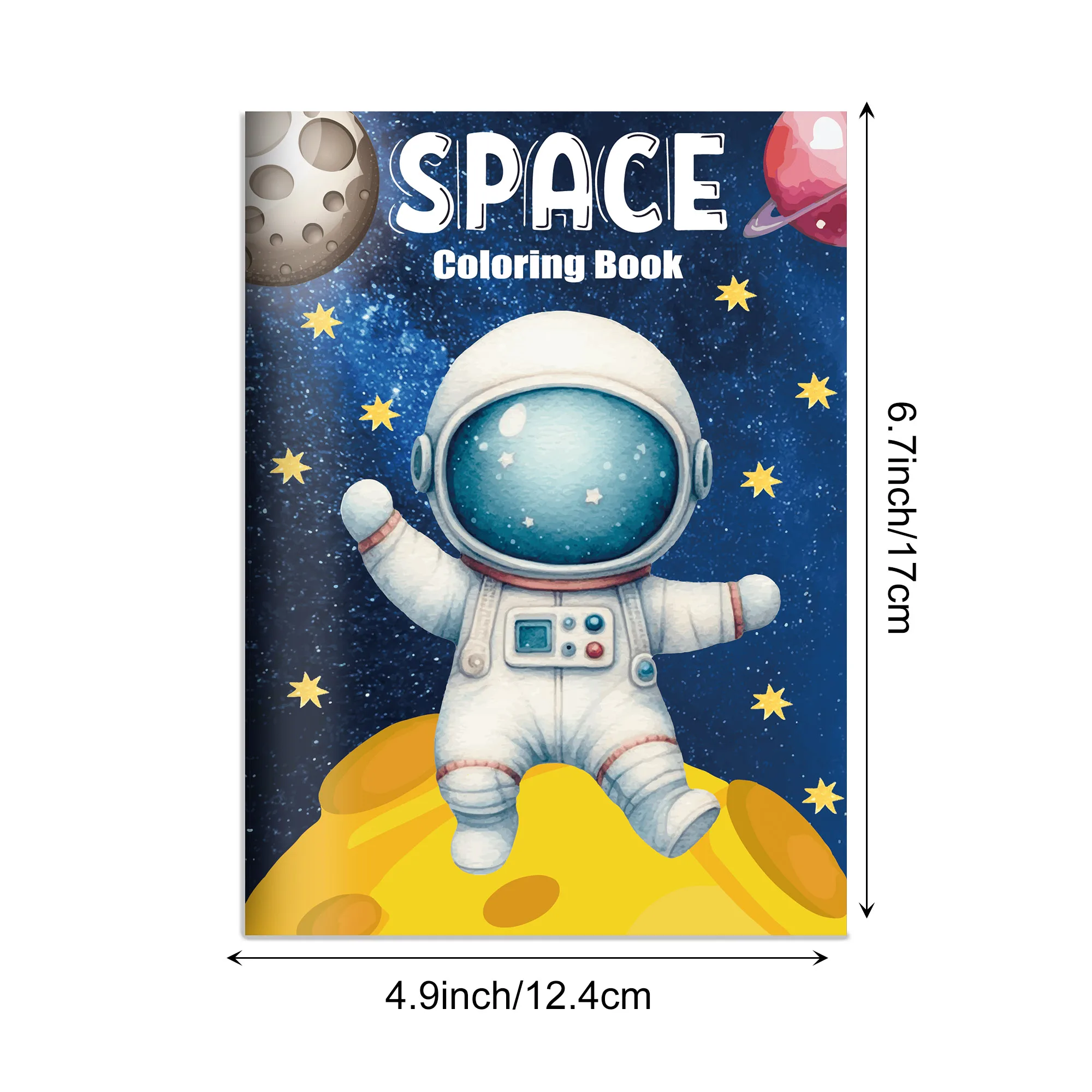 12 Stück Mini-Malbücher mit Weltraum-Thema Graffiti Astronaut Rakete Malbuch Geburtstagsparty Geschenke Zeichenbuch – Detail 8