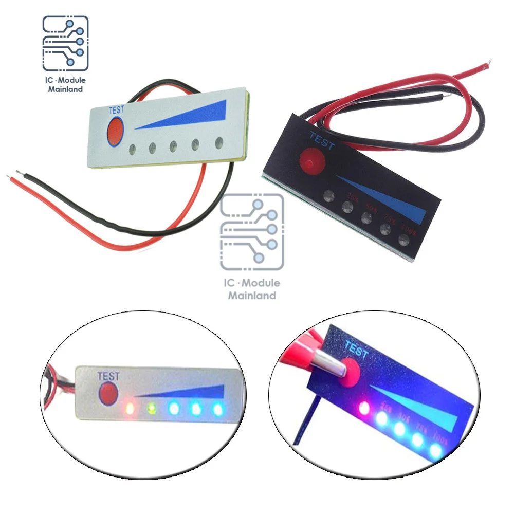 12V Lead Acid Battery Level Indicator LCD Display Tester 1S 2S 3S 4S 5S 6S 7S 18650 Li-ion Lithium Battery Capacity Indicator