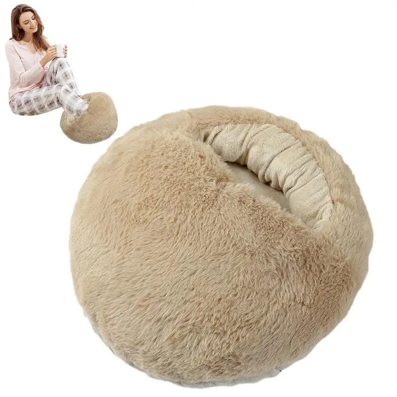 

Подогреватель для ног под столом, подогреватель для ног, подушка, нескользящая подогреватель для ног для женщин, 3 уровня времени и температуры