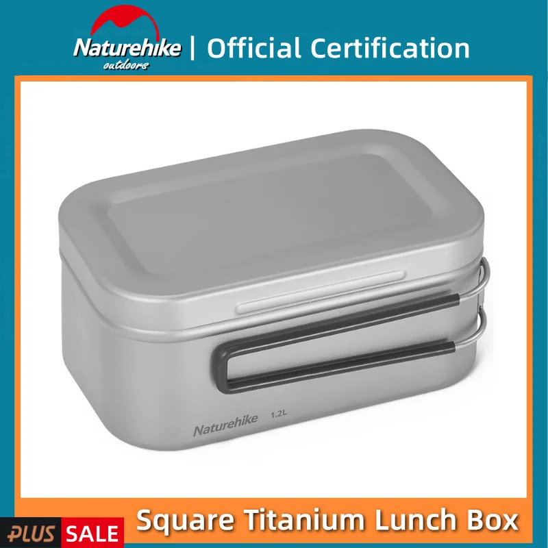 

Naturehike 0.8L/1.2 Square Titanium Lunch Box Heatable Outdoor UltraLight 212g Portable Camping Picnic Multifunctional Lunch Box