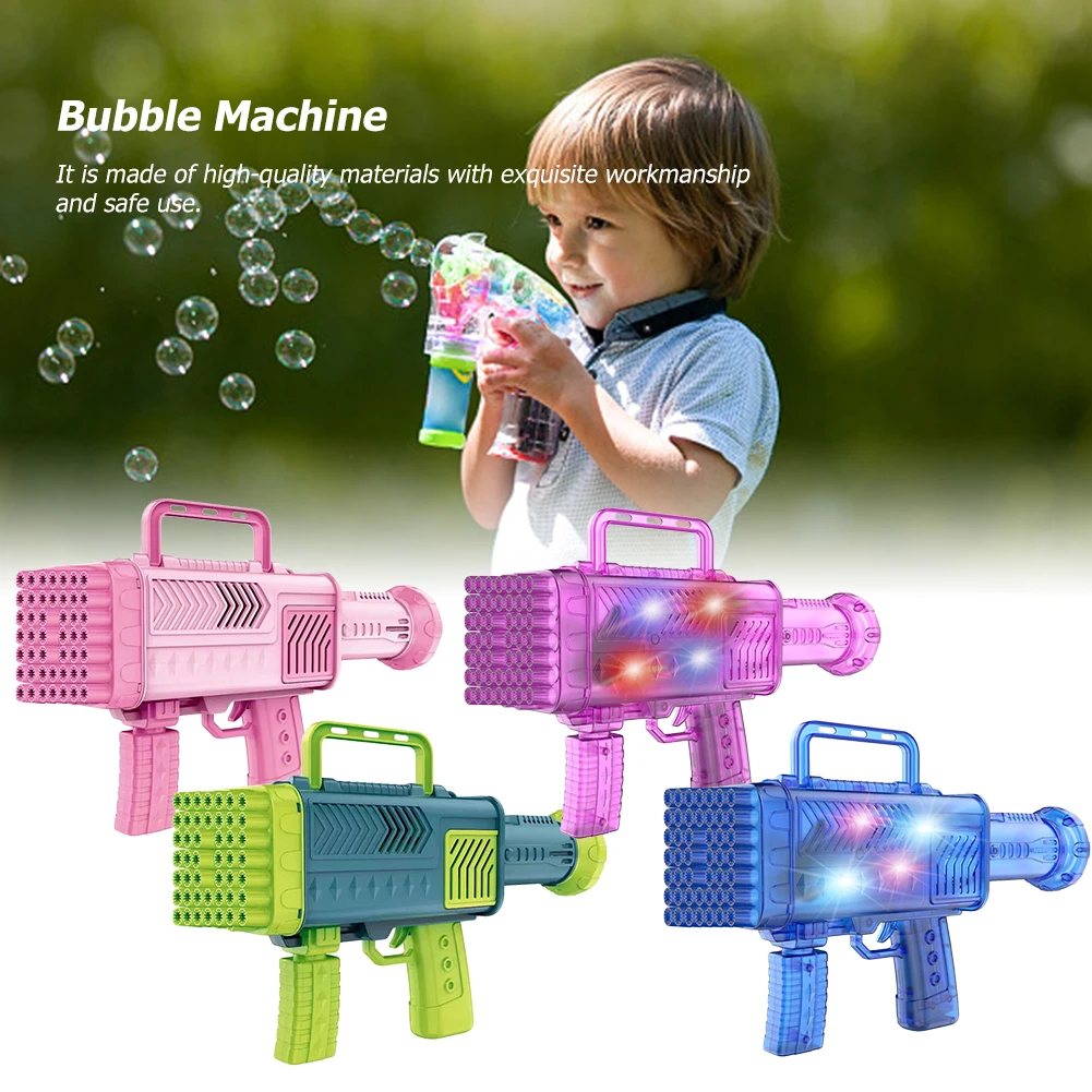 2 x Gatling Bubble Gun Bubble Maker Safe Summer Cooling Fan Kid Toy UK 