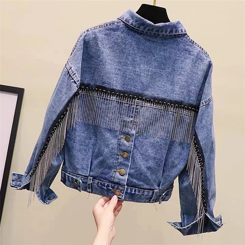 드리 워진 금속 체인 페르시 레이스 수제 술 트림 DIY 청바지 가방 신발 및 모자 장식