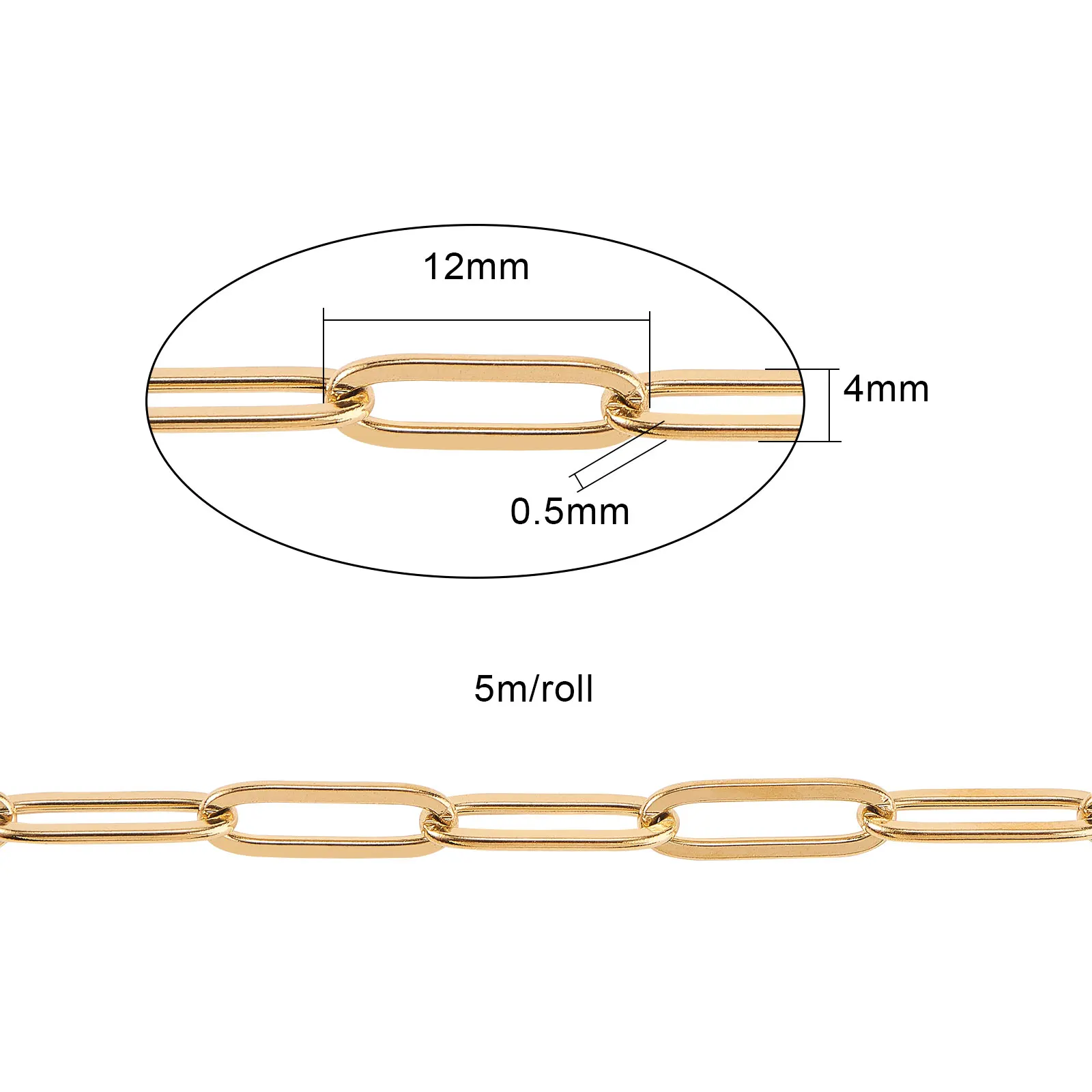 5m/Roll 304 Stainless Steel Stainless  Figaro Chains, With Spool,Steel Color,For Jewelry Making Supplies  Accessories