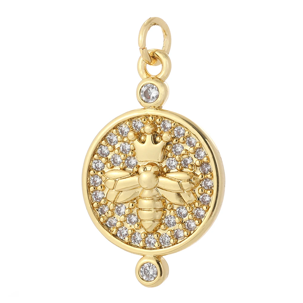 Cute Cherry Bee Charms for Jewelry Making Supplies Animals Plants Gold Color Snake Diy Earrings Necklace Bracelet