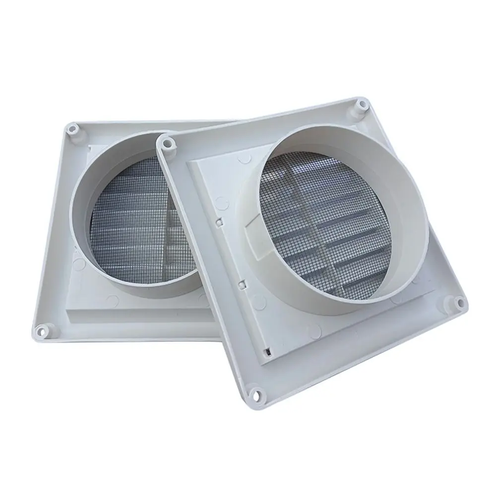 With Flaps Air Vent Grille Ventilation Cover With Insect Screen 150*150mm/200*200mm Air Outlet Ventilation Cover PP