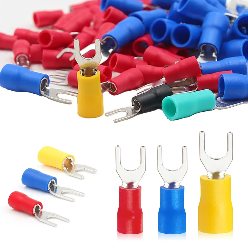 50100PCSSV24InsulatedForkWireConnectorElectricalCrimpTerminal