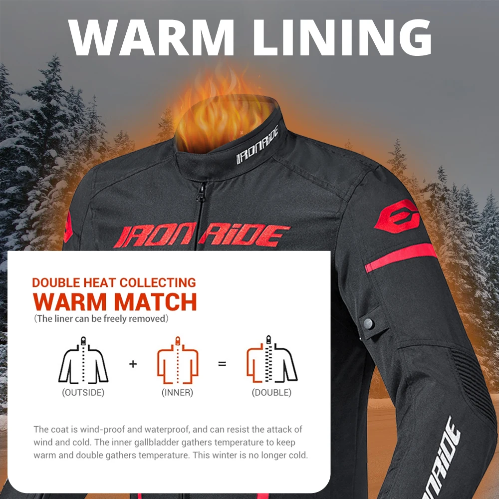 New Motorcycle Jacket Men Jaqueta Motociclista Waterproof Riding Racing Moto Protection Motocross Jacket With Linner