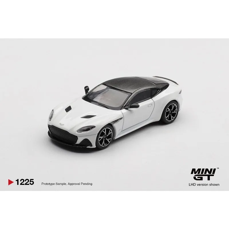 MINI GT 1:64 Aston Martin DBS Stratus 주조 합금 정적 자동차 모델, 소년용 휴일 선물 장난감, 성인용 컬렉션 장식품.